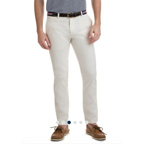 NEW Vineyard Vines 40 x 36 Tall Mens Breaker Pants Stone Chino Khaki Tan NWT - Picture 1 of 10